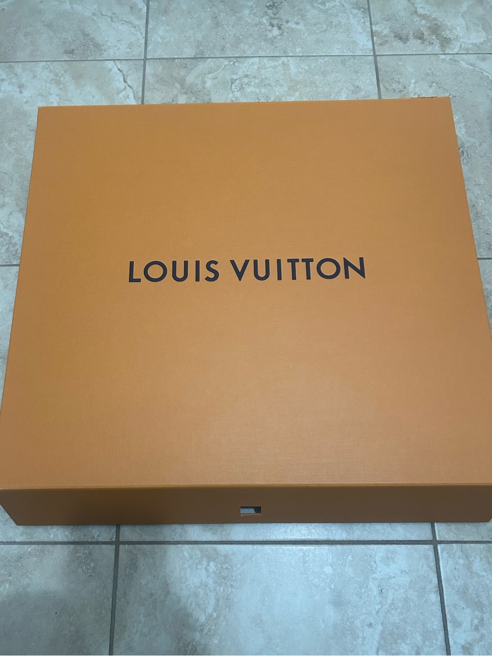 Louis Vuitton Orange Gift Set with Navy Ribbon